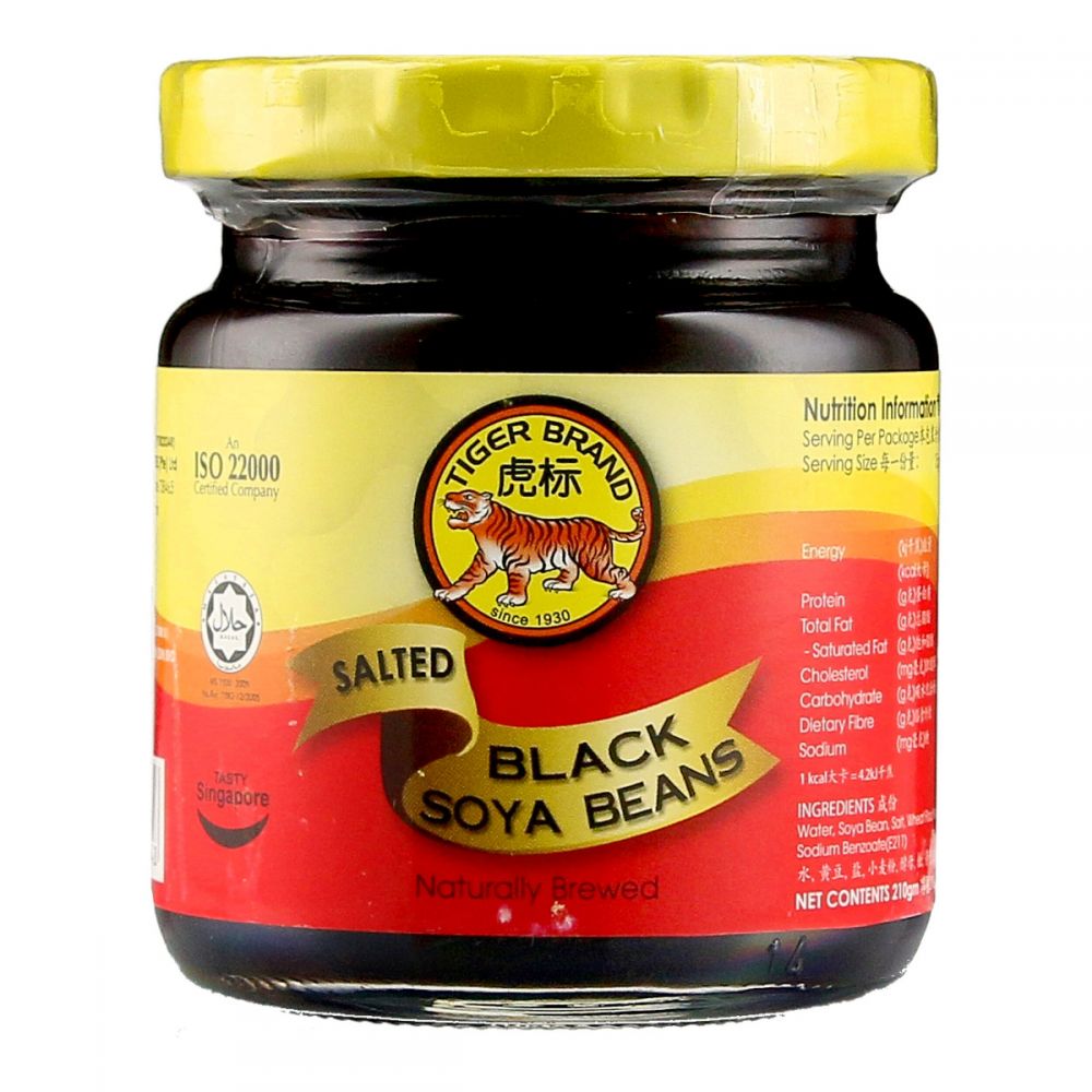 Tiger Brand Salted Black Soya Beans 210g