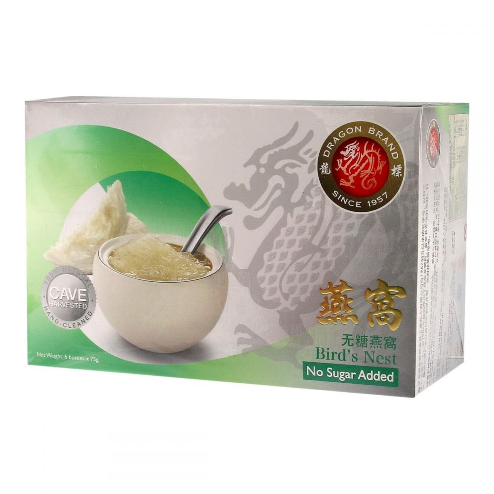 Dragon Brand Bird's Nest With No Sugar 6 x 75g