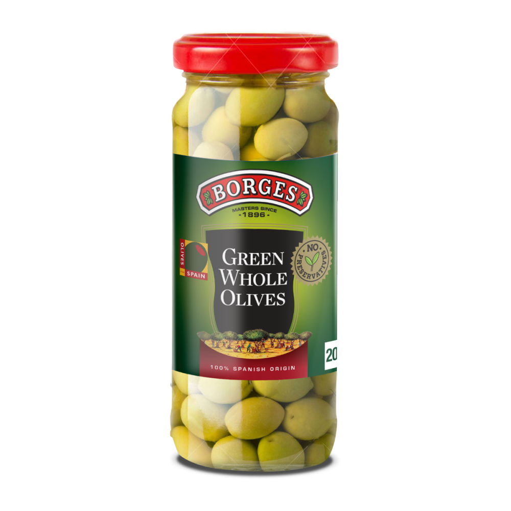 Borges Whole Green Olives 350g